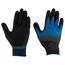 Zwei schwarze und blaue Arbeitshandschuhe