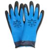 Blau-schwarze Arbeitshandschuhe von Showa, Größe M