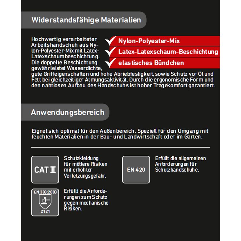 Produktbeschreibung Arbeitshandschuhe
