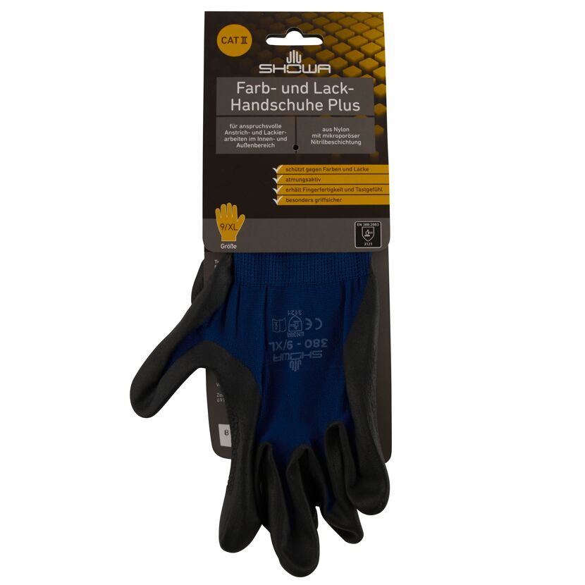 SHOWA Farb- und Lackhandschuhe Plus, Größe 9/XL