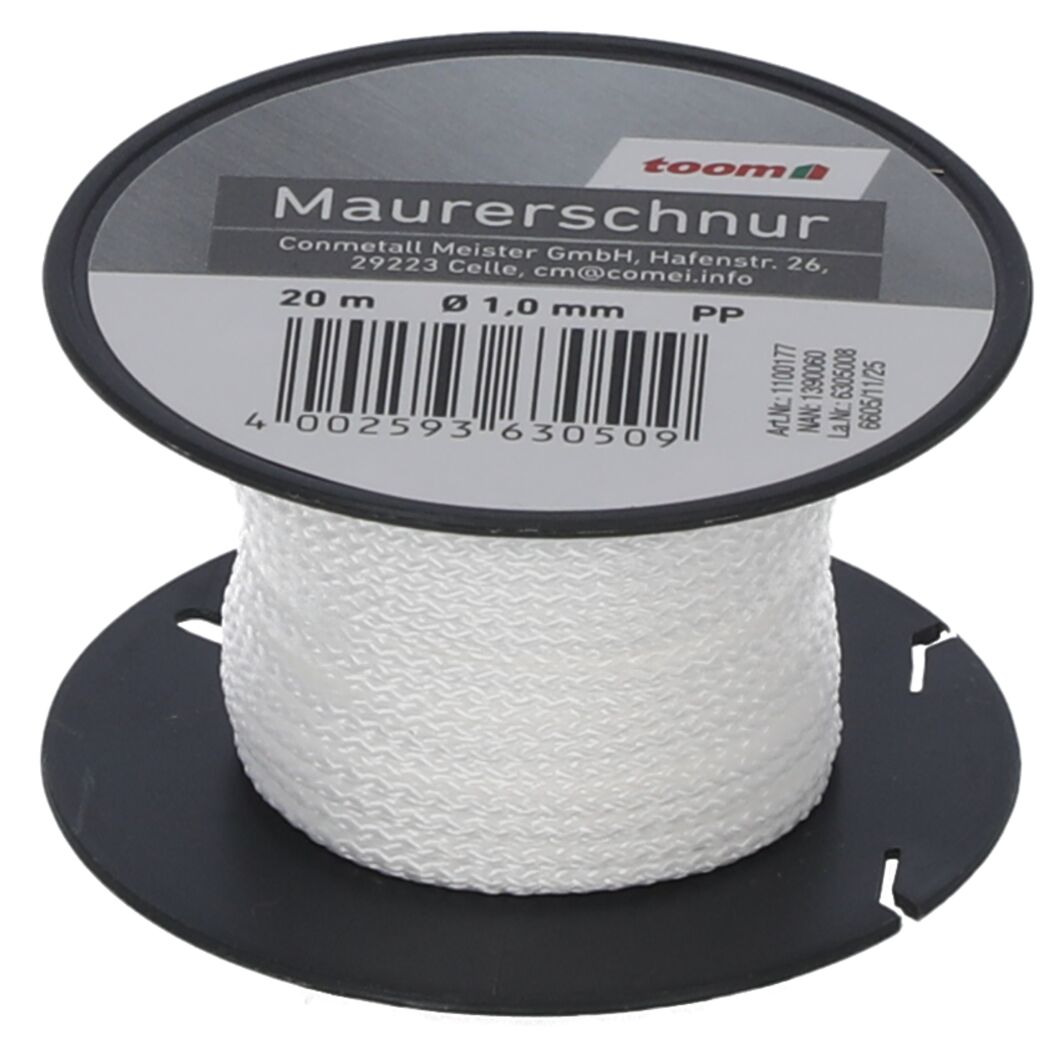 Maurerschnur weiß Ø 1 mm x 20 m