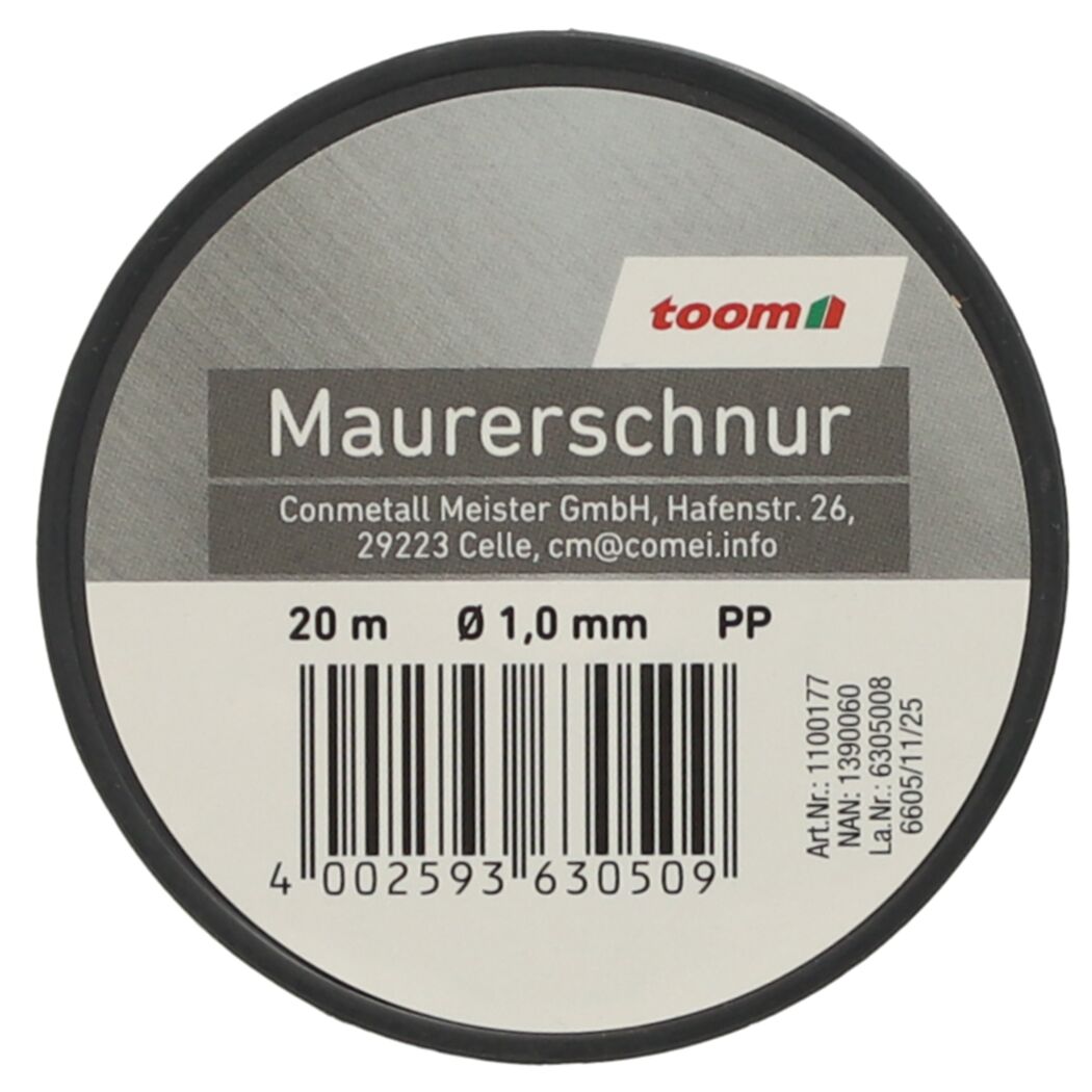 Maurerschnur weiß Ø 1 mm x 20 m