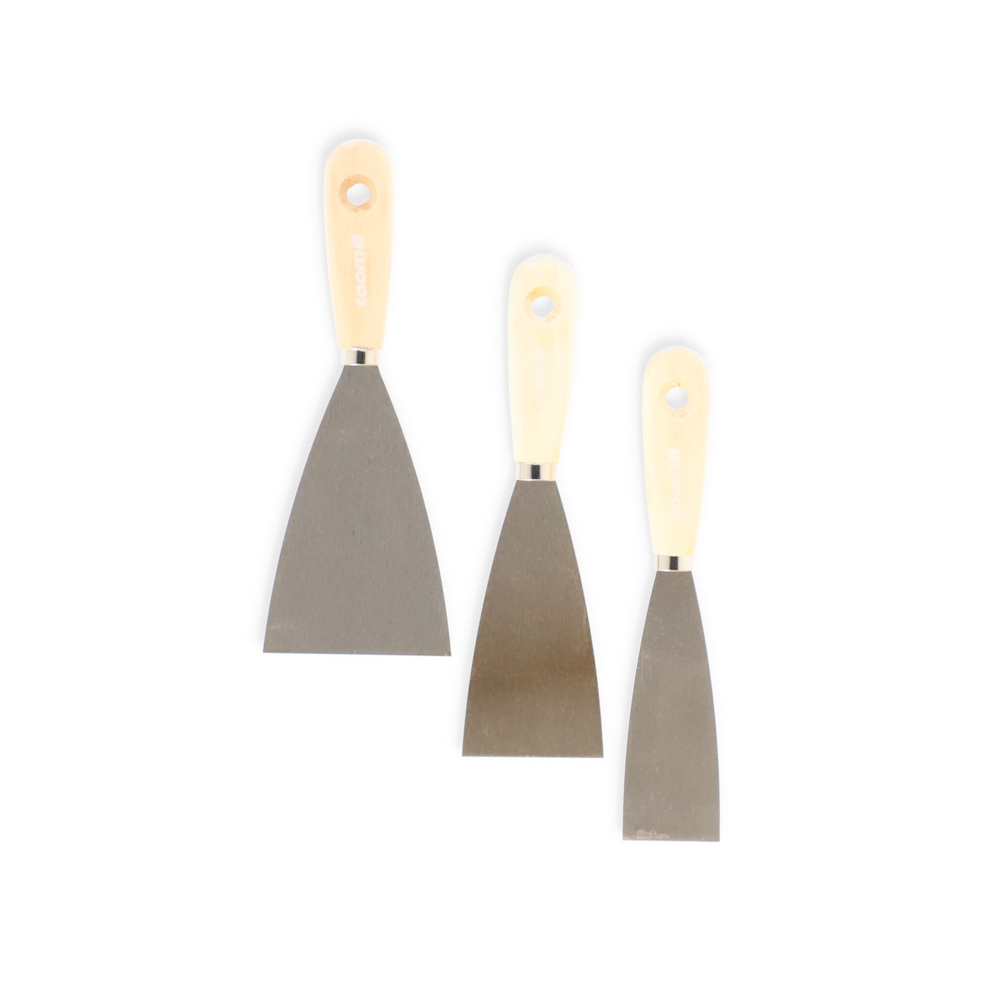Drei Malerspachtel in verschiedenen Größen