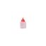 Flasche mit rotem Markierpulver