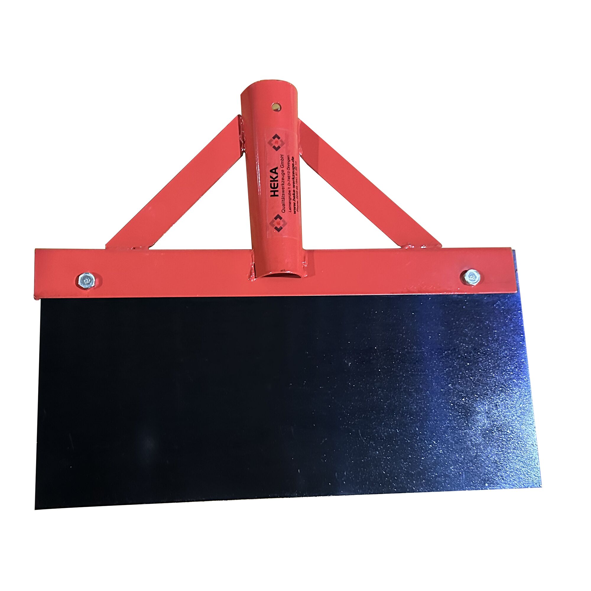 Stossscharre von HEKA mit rotem Griff und schwarzer Fläche