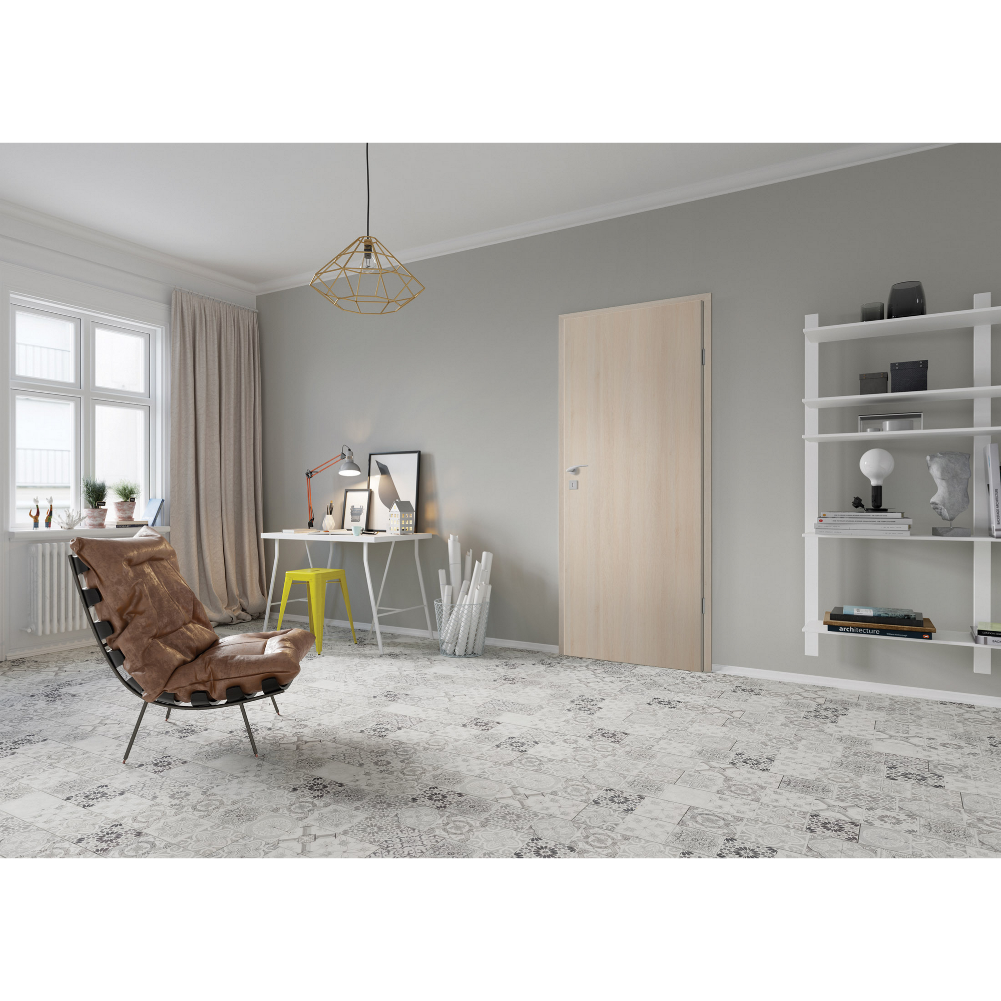 Innentür 'Natura' Akazie hell 198,5 x 73,5 cm, Linksanschlag