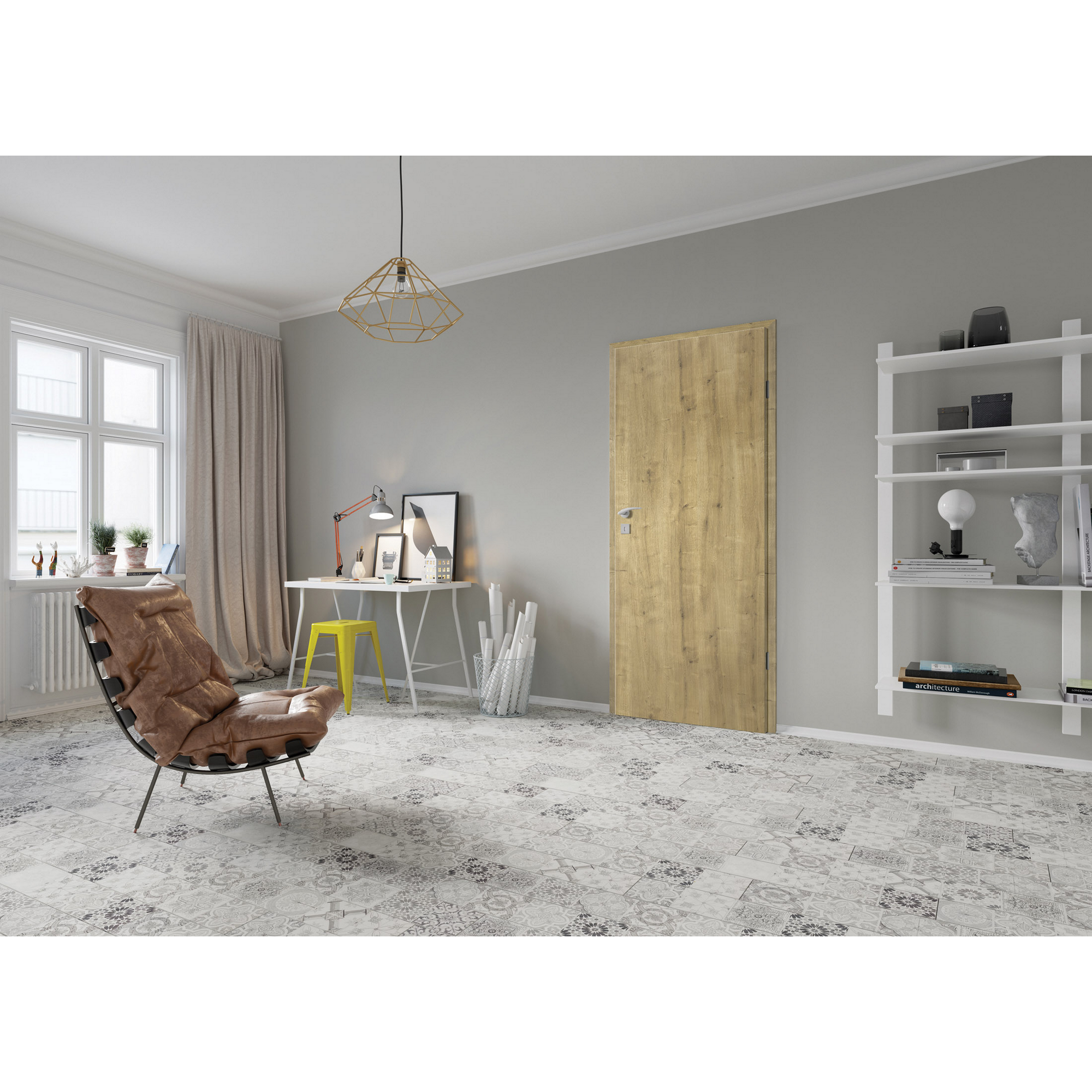 Innentür 'Natura' Hamilton Eiche 198,5 x 73,5 cm, Rechtsanschlag