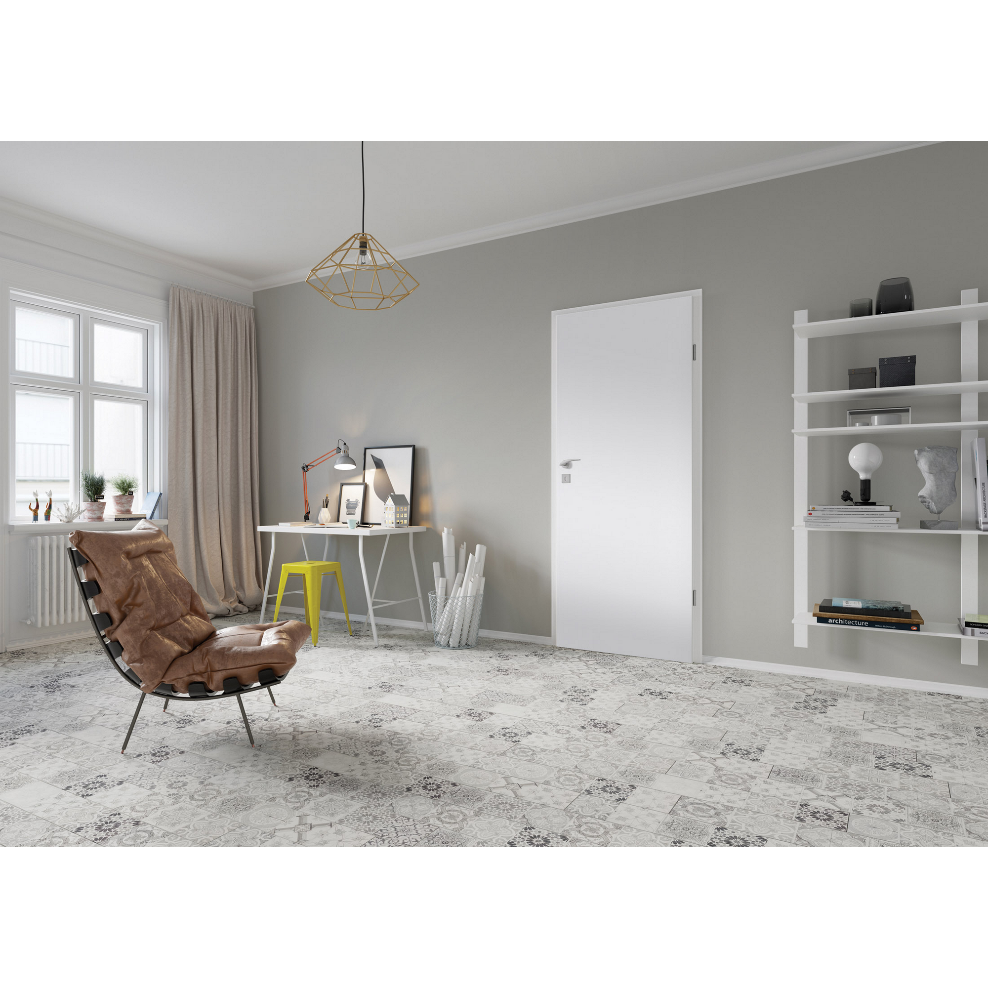 Innentür 'Natura' weiß 198,5 x 86 cm, Linksanschlag