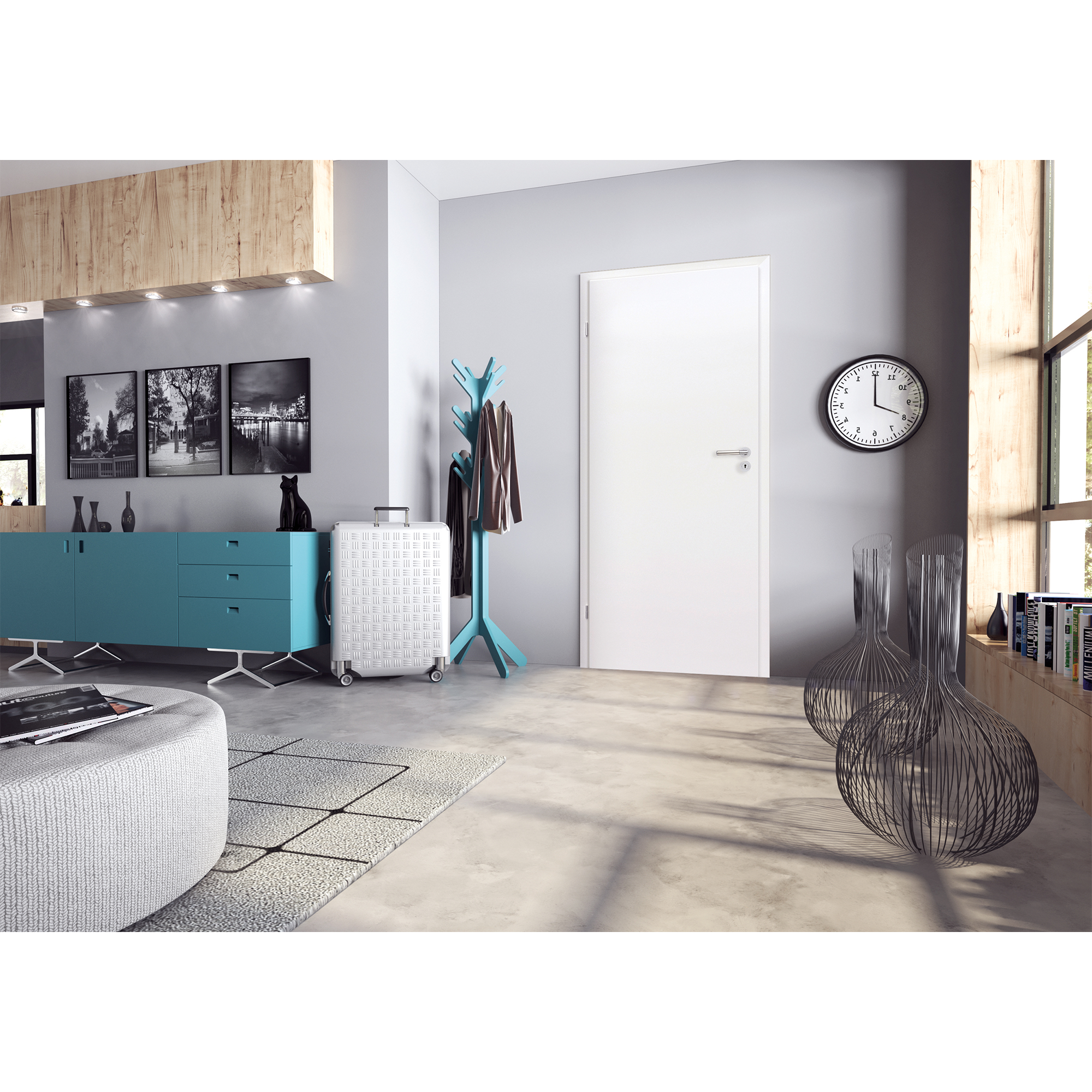 Innentür 'Economy' weiß 198,5 x 98,5 cm, Linksanschlag