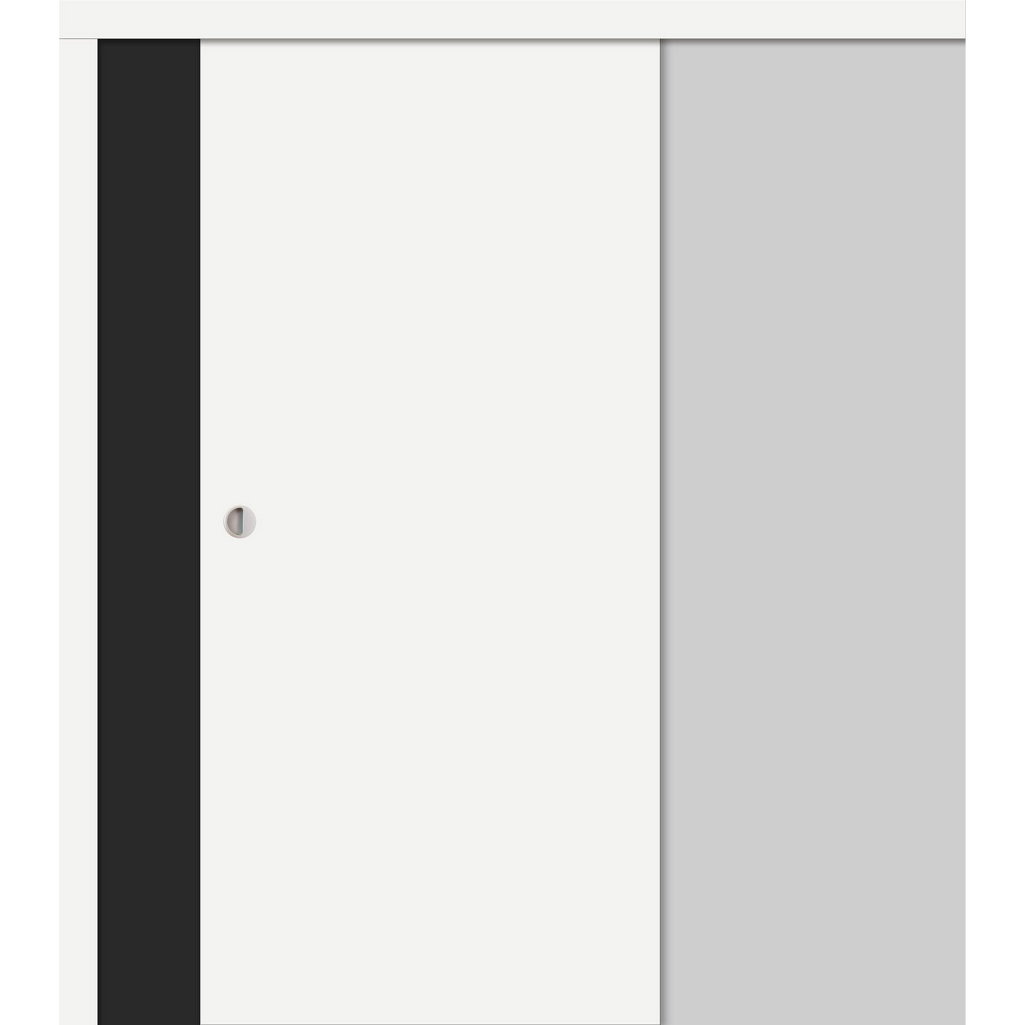 Schiebetür foliert weiß 203,5 x 94,4 cm + product picture