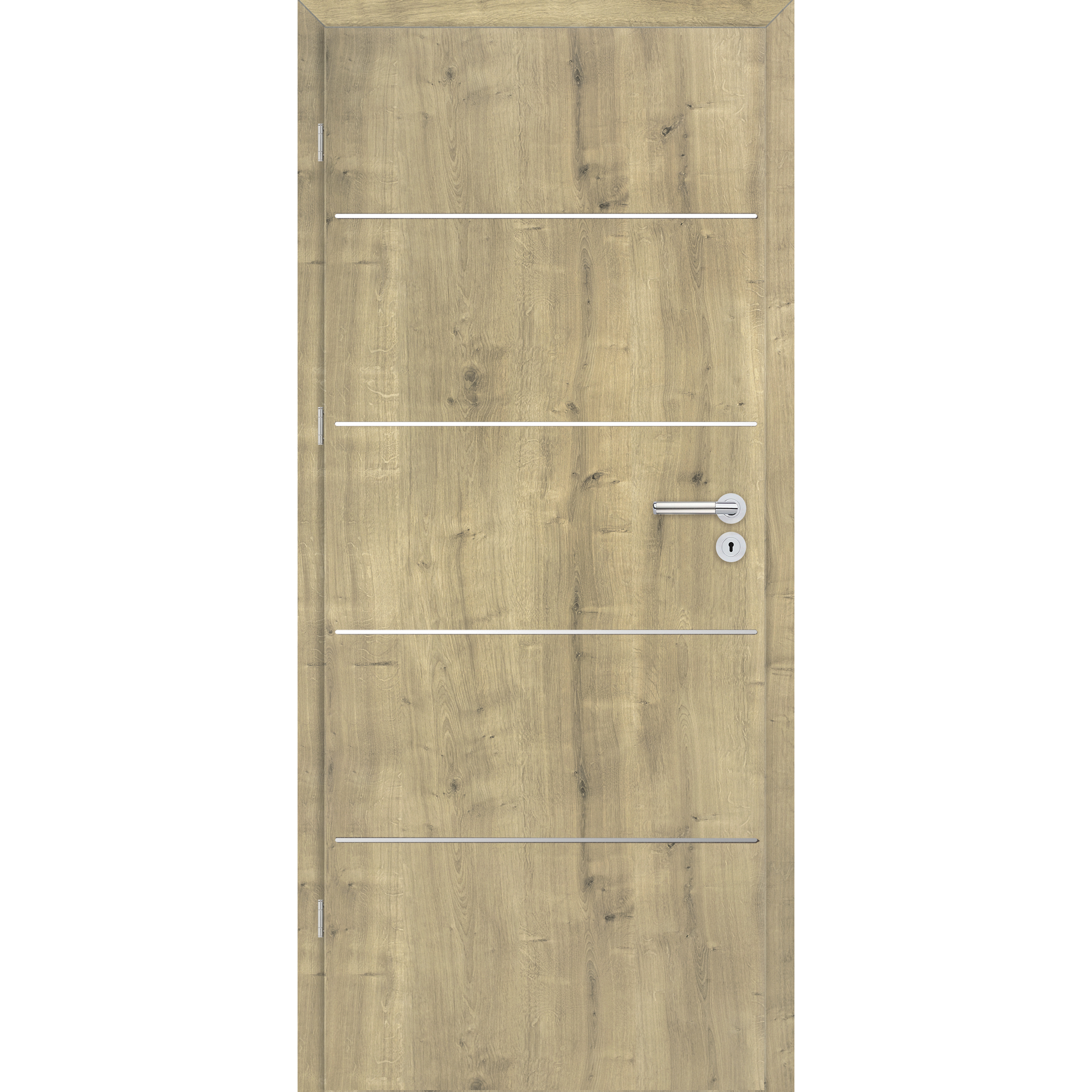 Holztür Natura M3 mit Metallgriff.