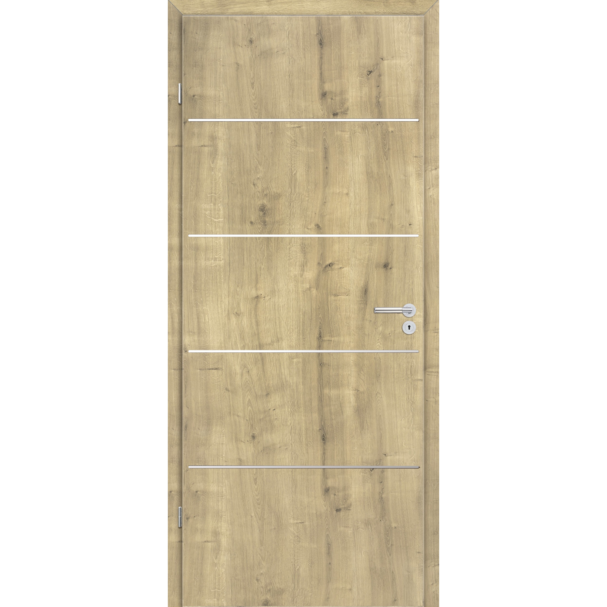Innentür 'Natura' mit Querstreifen Hamilton Eiche 198,5 x 73,5 cm, Linksanschlag