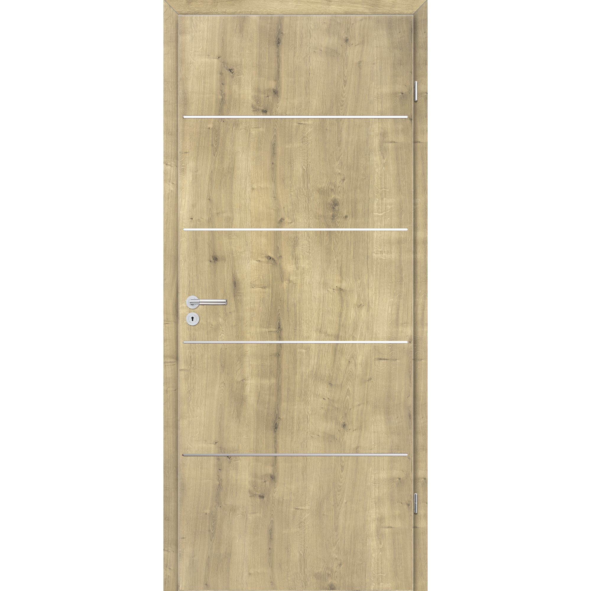 Innentür 'Natura' mit Querstreifen Hamilton Eiche 198,5 x 73,5 cm, Rechtsanschlag