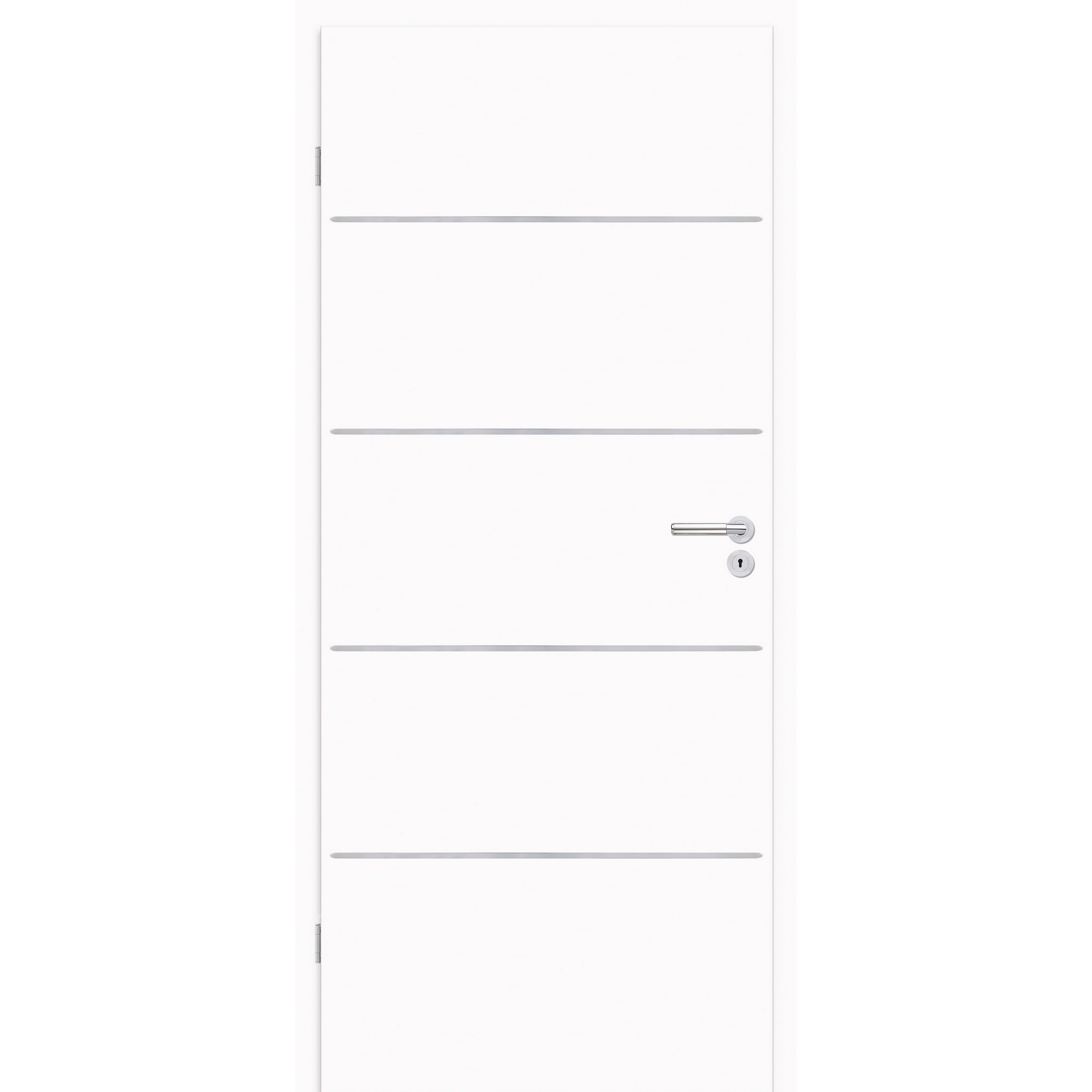 Innentür 'Natura' mit Querstreifen weiß 198,5 x 86 cm, Linksanschlag