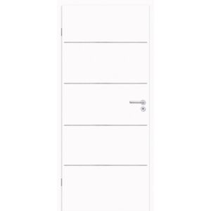 Innentür 'Natura' mit Querstreifen weiß 198,5 x 86 cm, Linksanschlag