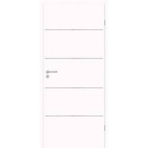Innentür 'Natura' mit Querstreifen weiß 198,5 x 86 cm, Rechtsanschlag