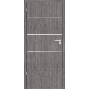 Innentür 'Natura' mit Querstreifen Grigio Eiche 198,5 x 61 cm, Linksanschlag