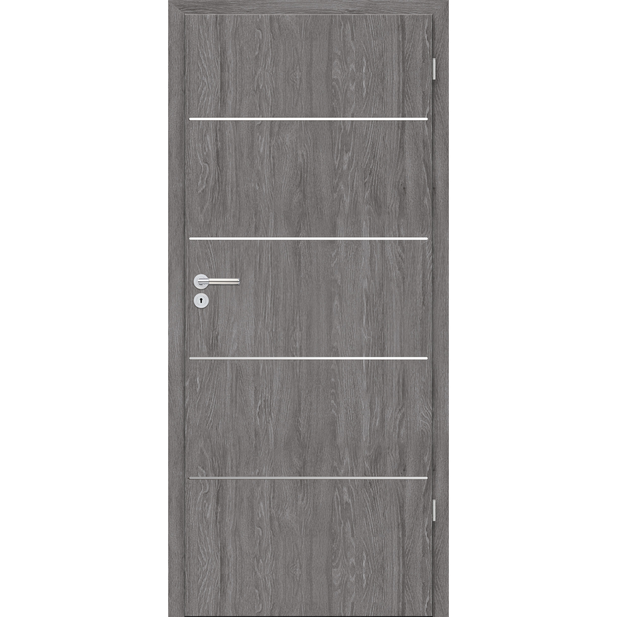 Innentür 'Natura' mit Querstreifen Grigio Eiche 198,5 x 86 cm, Rechtsanschlag