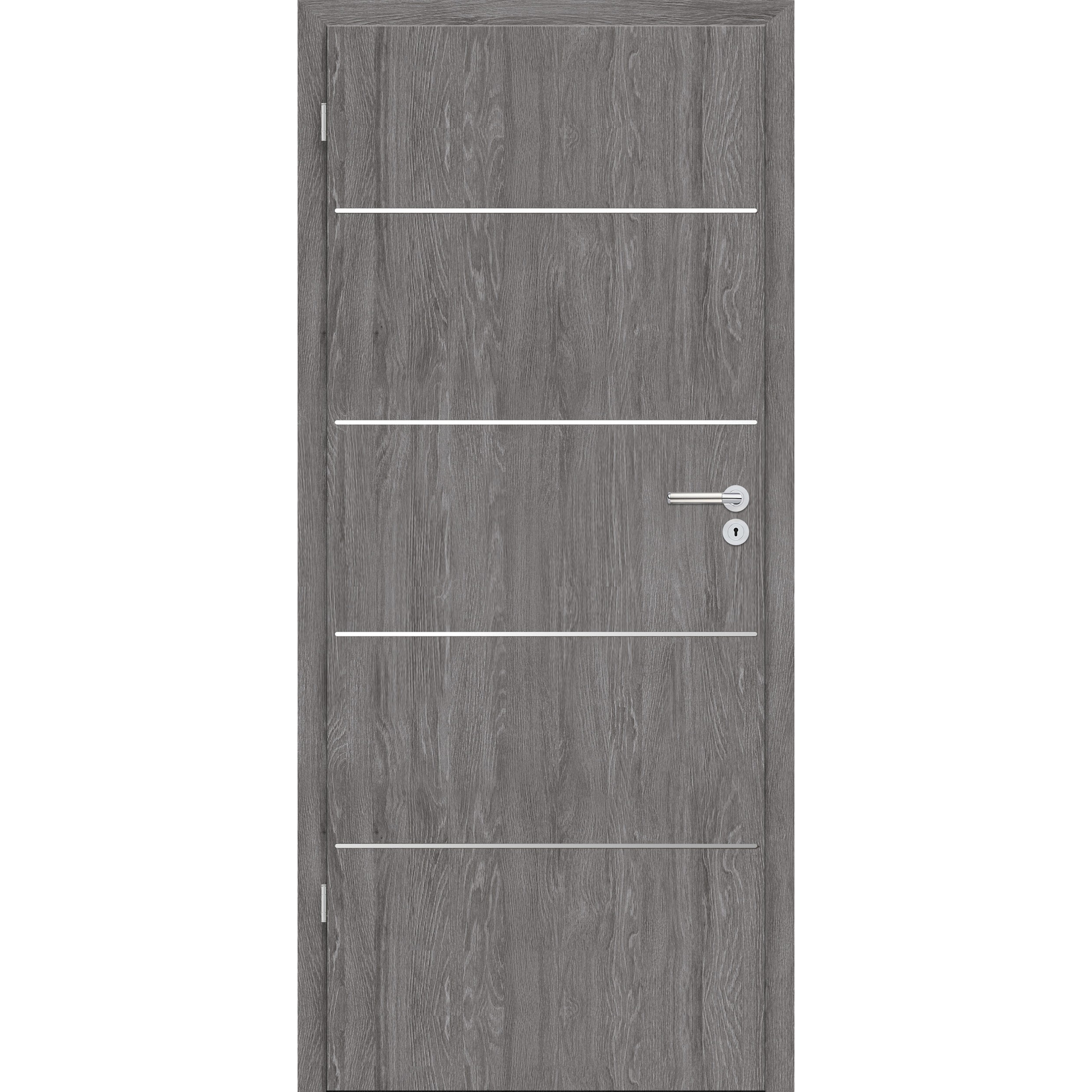 Innentür 'Natura' mit Querstreifen Grigio Eiche 198,5 x 98,5 cm, Linksanschlag