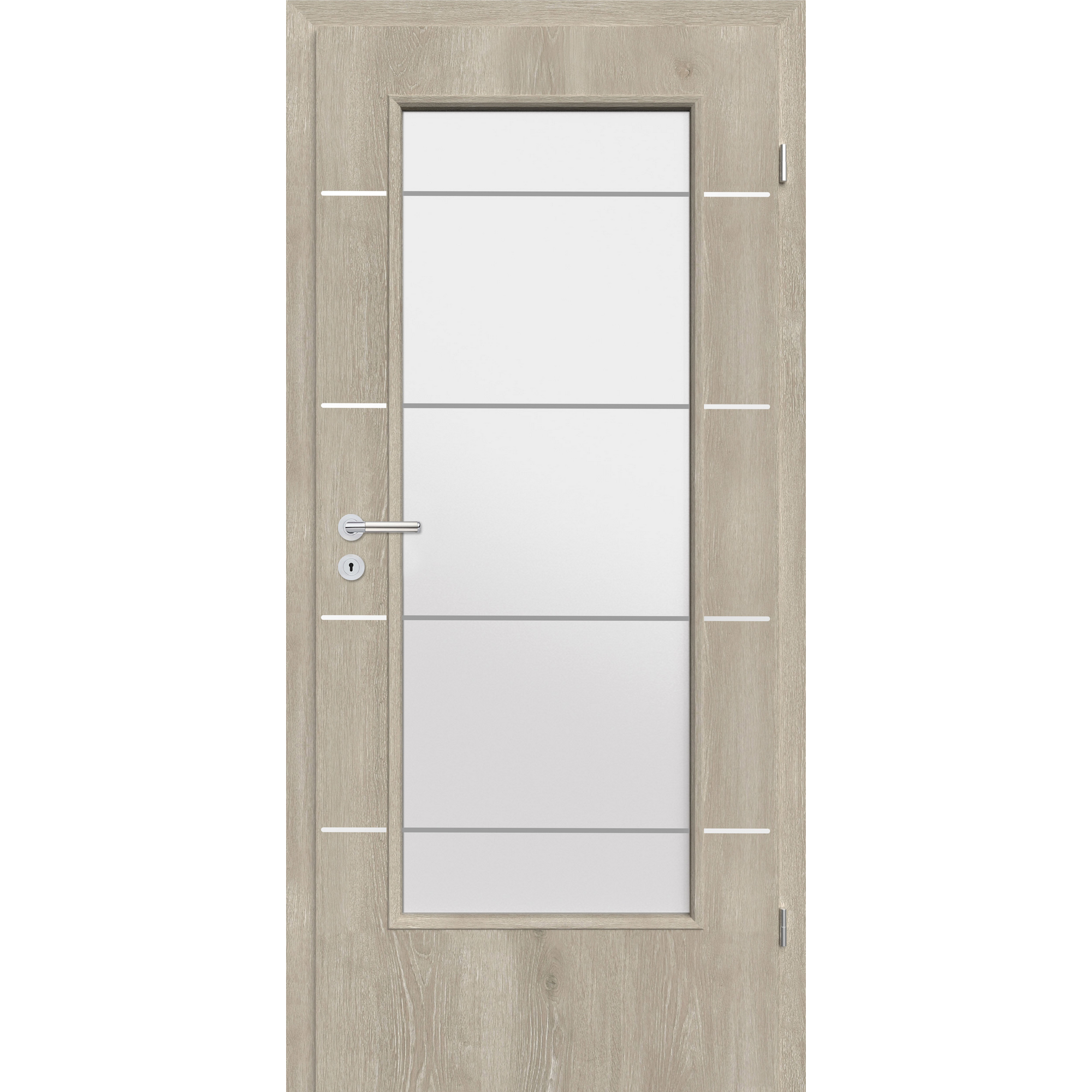 Innentür 'Natura' mit Lichtausschnitt und Querstreifen Kendal Eiche 198,5 x 73,5 cm, Rechtsanschlag