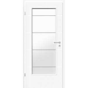 Innentür 'Natura' mit Lichtausschnitt und Querstreifen weiß 198,5 x 86 cm, Linksanschlag