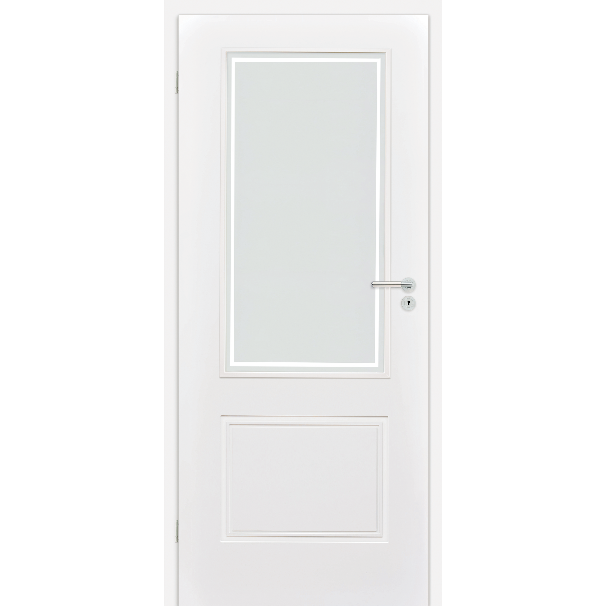 Innentür 'Linea 1.3' mit Lichtausschnitt weiß 198,5 x 61 cm, Linksanschlag + product picture