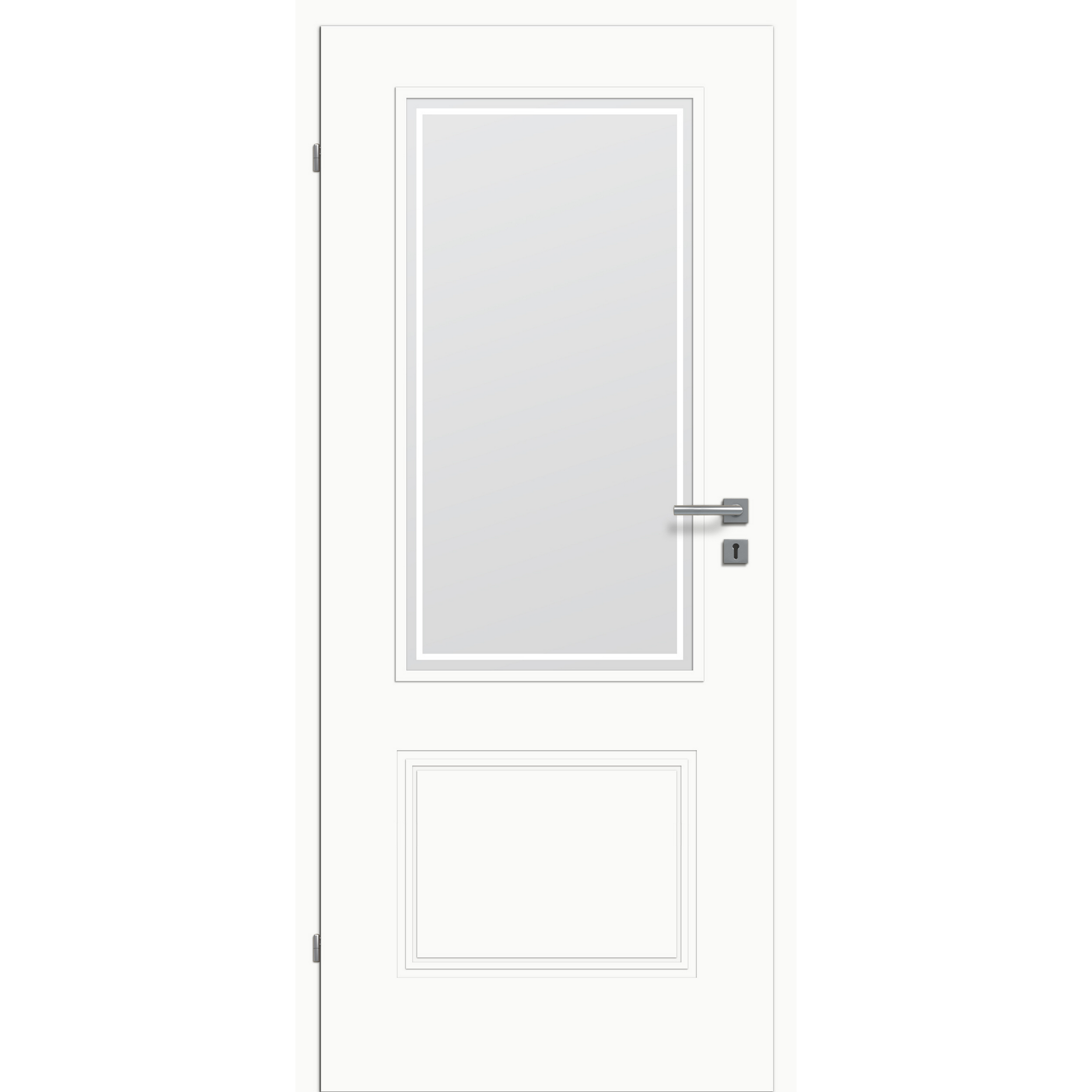 Innentür 'Linea 1.3 RS' mit Lichtausschnitt weiß 198,5 x 98,5 cm, Linksanschlag