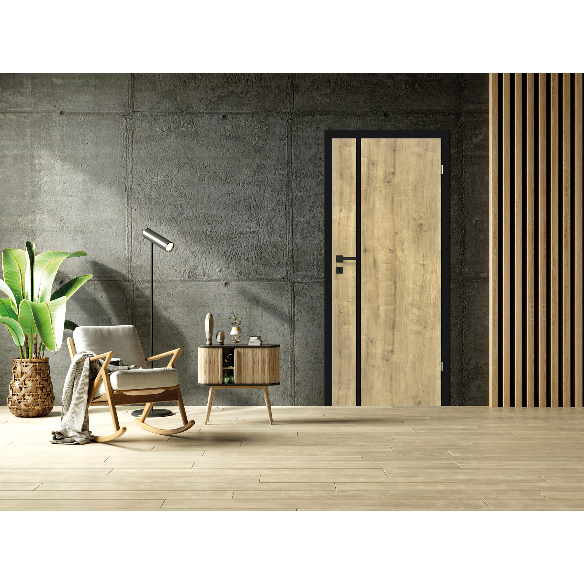 Innentür 'Modul M1' Hamilton Eiche 86 x 198,5 cm Rechtsanschlag