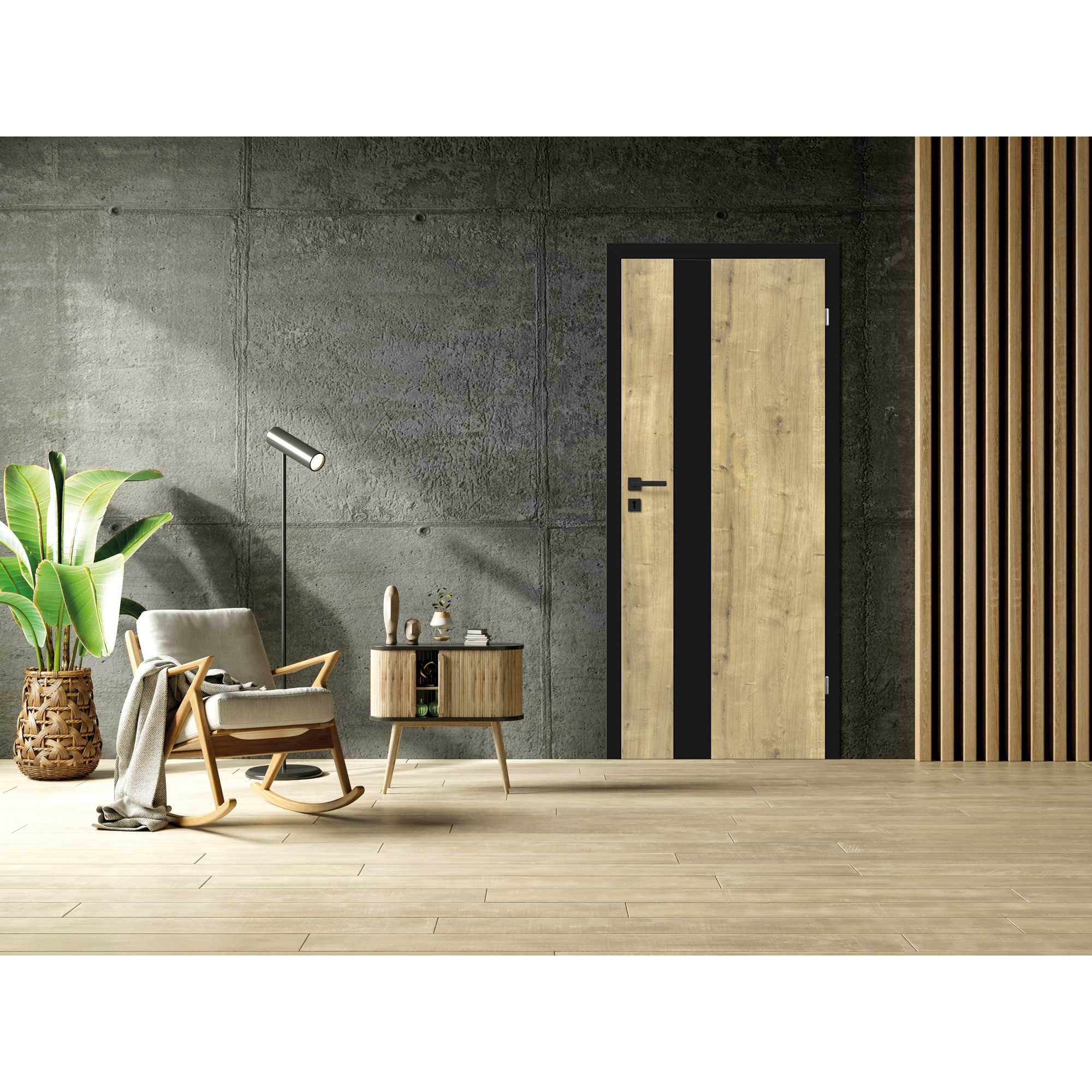 Innentür 'Modul M3' Hamilton Eiche 61 x 198,5 cm Rechtsanschlag