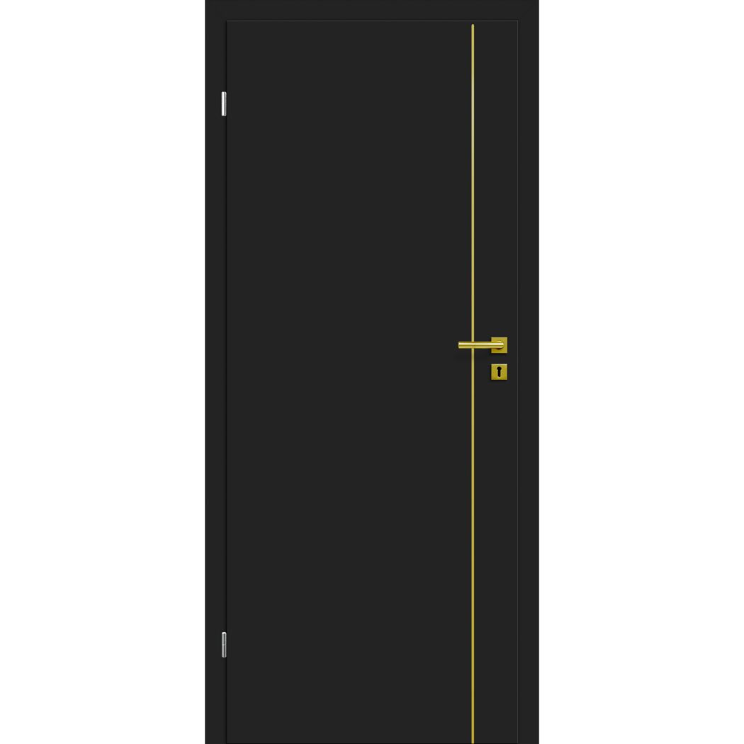Innentür 'Dark M2' Uni Black 61 x 198,5 cm Linksanschlag