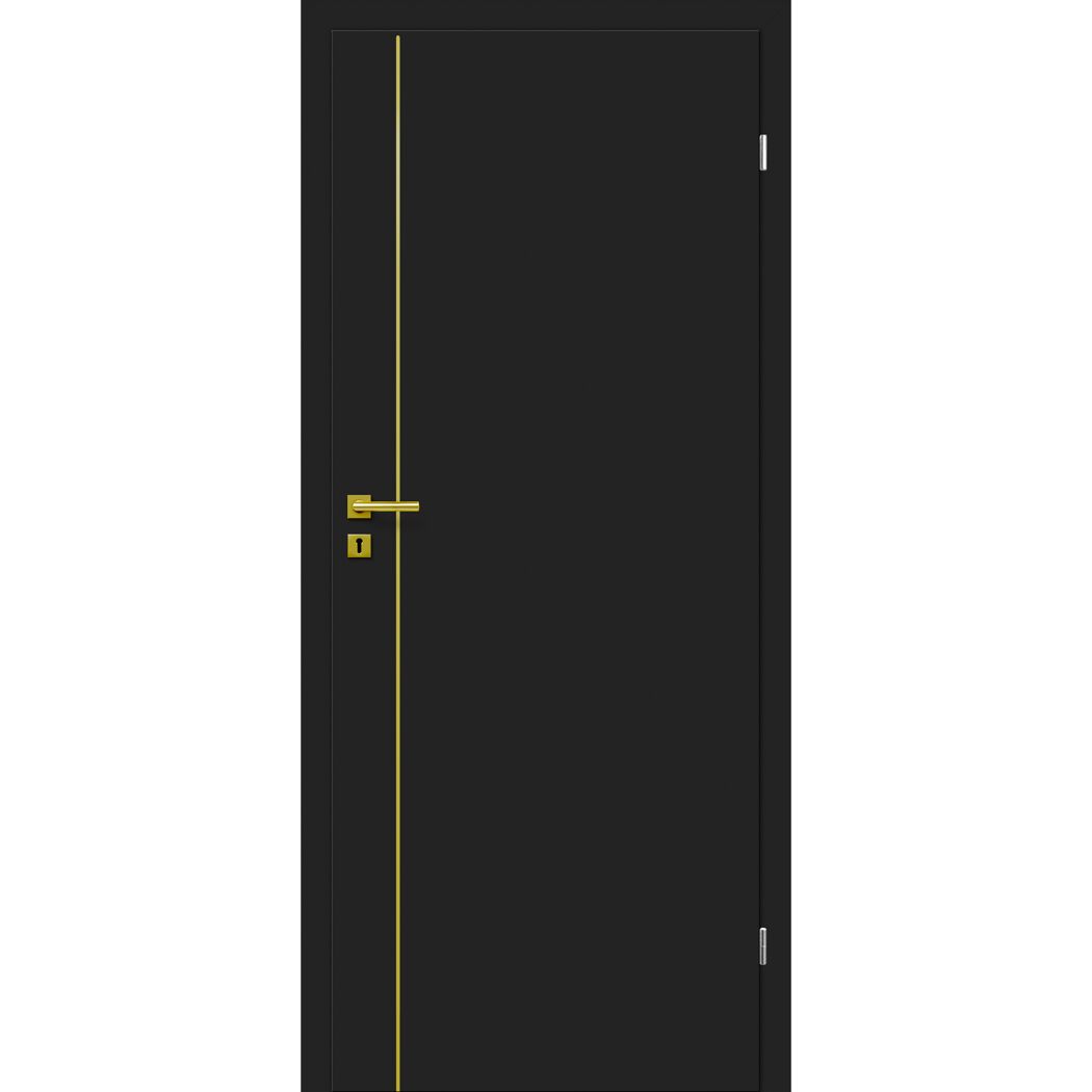 Innentür 'Dark M2' Uni Black 73,5 x 198,5 cm Rechtsanschlag