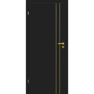 Innentür 'Dark M3' Uni Black 61 x 198,5 cm Linksanschlag