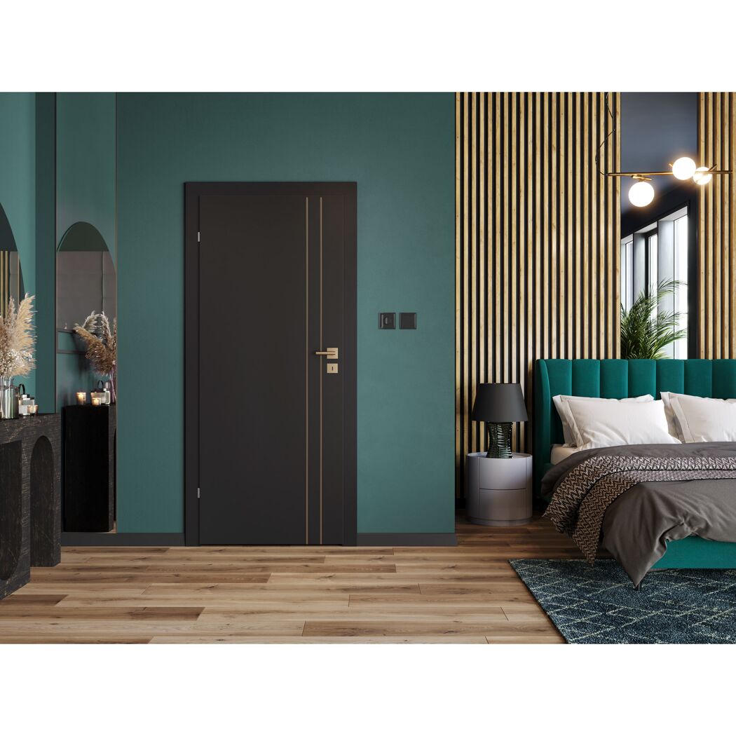 Innentür 'Dark M3' Uni Black 86 x 198,5 cm Linksanschlag