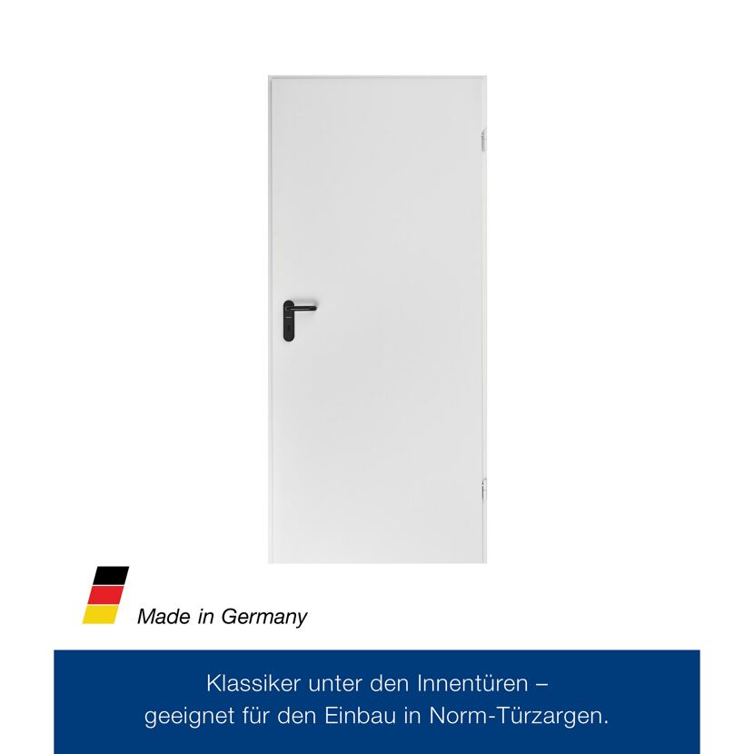 ZK-Innentür-Element Anschlag rechts weiß 87,5 x 200 cm