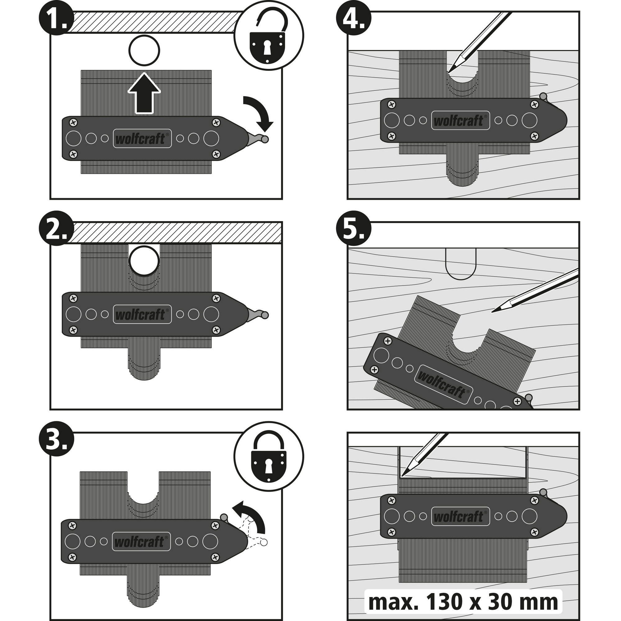 Konturenlehre 130 mm