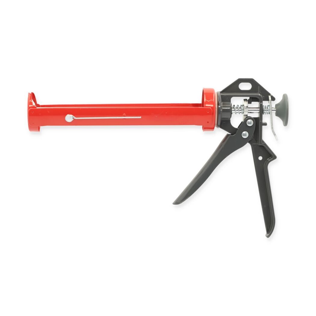 Handdruckpresse rot mit schwarzem Griff
