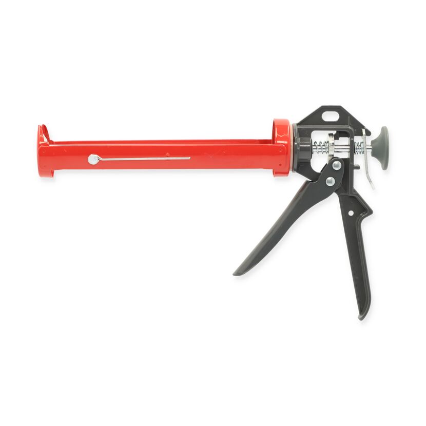 Handdruckpresse rot mit schwarzem Griff