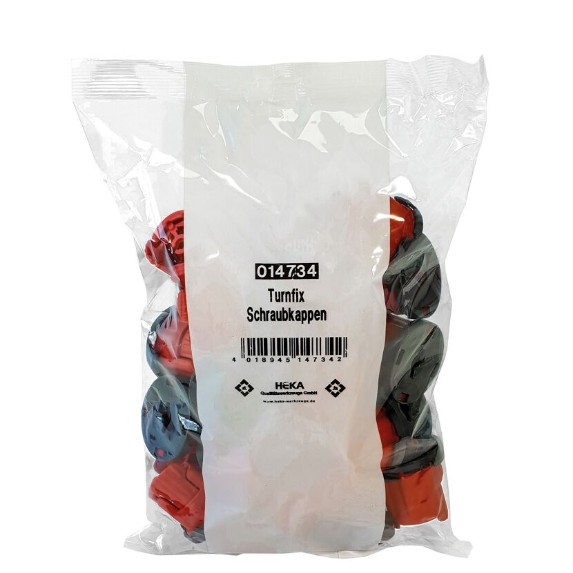 Turnfix Schraubenkappen in einer Plastiktüte