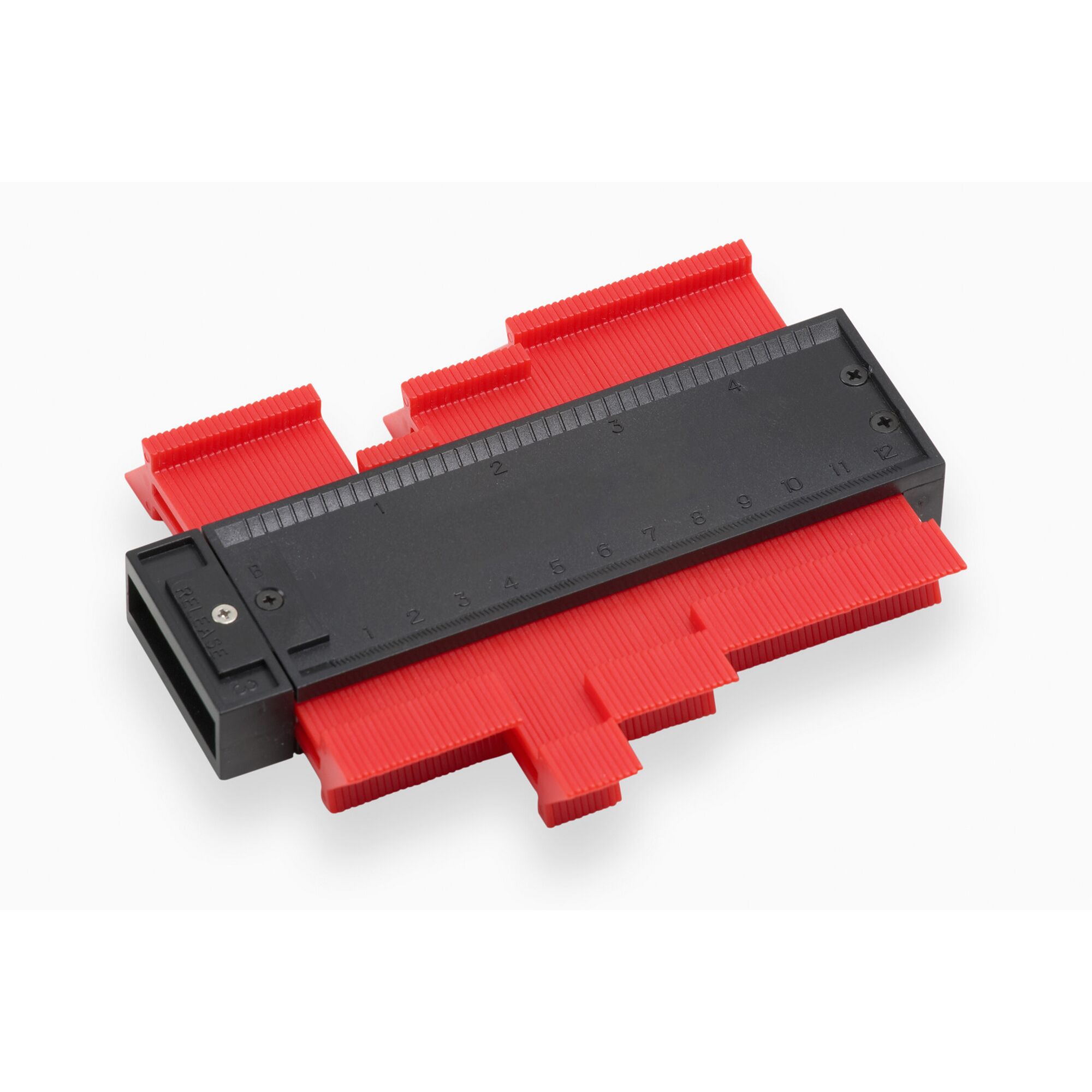 Rote Konturenlehre mit schwarzen Zahlen