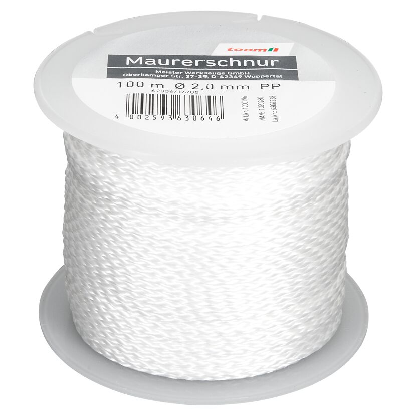 Maurerschnur weiß Ø 2 mm x 100 m