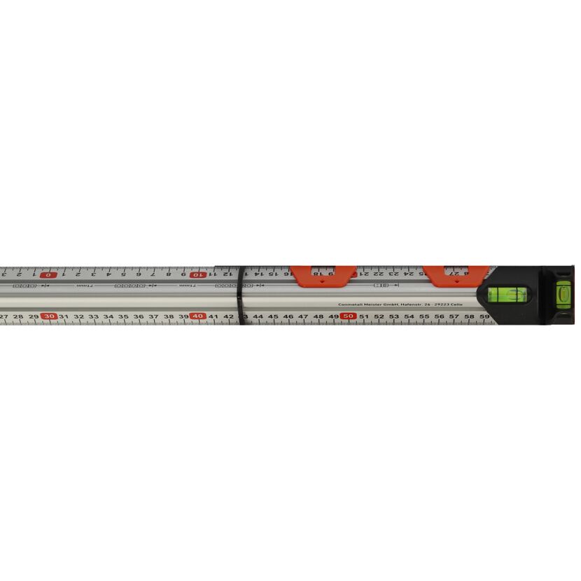 Multifunktionslineal und Wasserwaage 60 cm mit 2 Libellen 60 cm