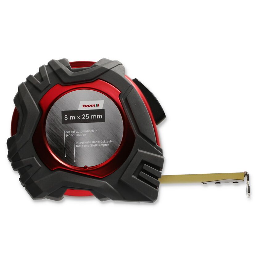 Toom Bandmaß 8 m x 25 mm rot