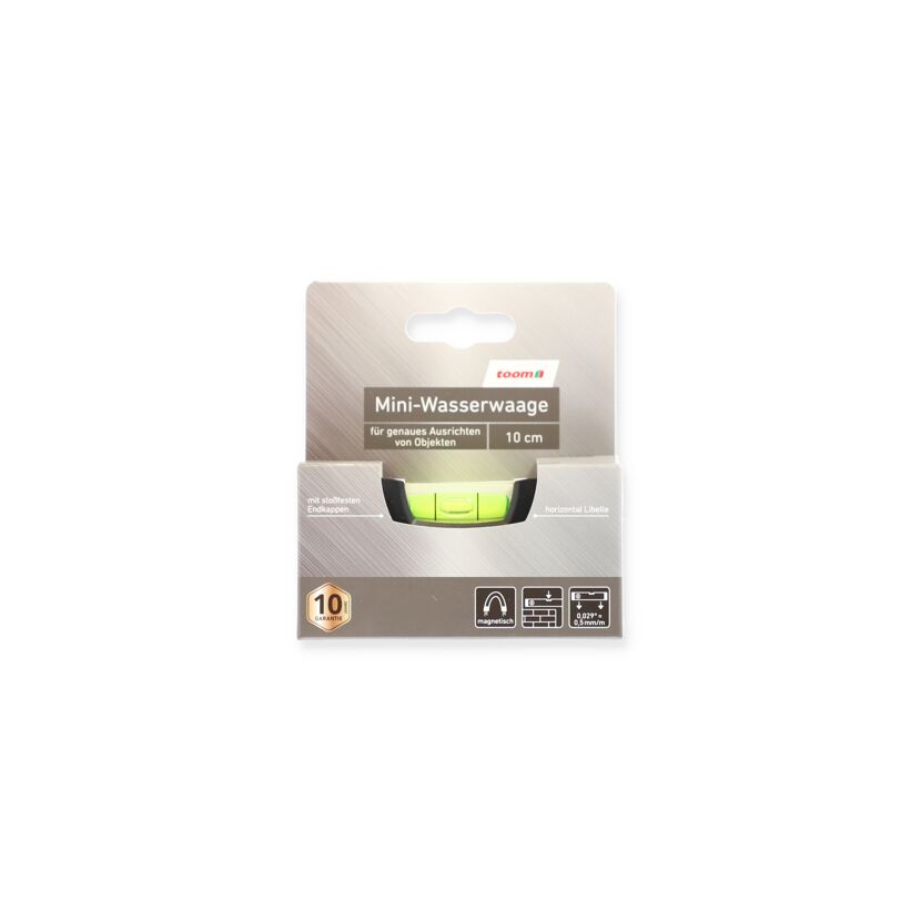 Mini-Wasserwaage von toom, 10 cm