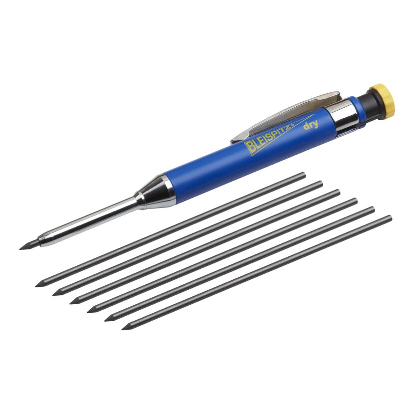 Blauer Tieflochmarker mit Ersatzminen