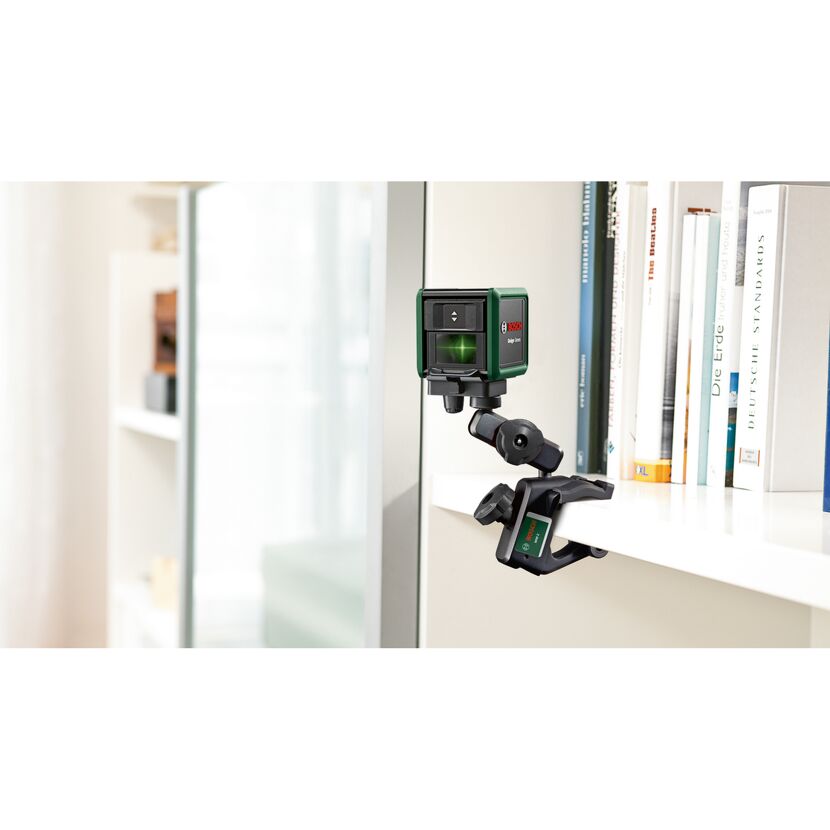 Bosch Kreuzlinienlaser Quigo Green mit MM 2 Universalhalterung