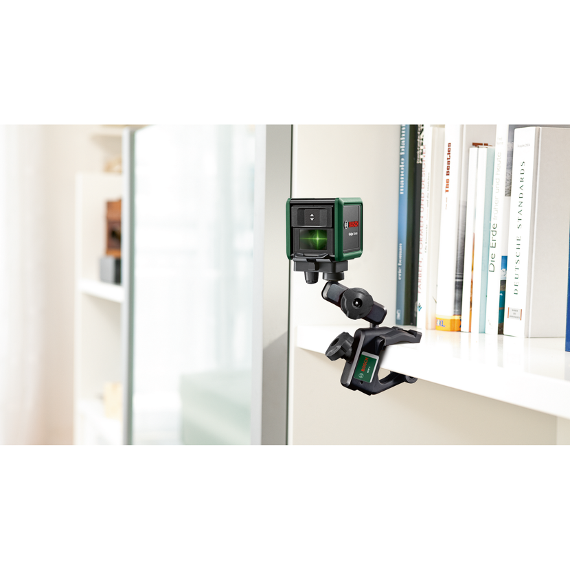 Bosch Kreuzlinienlaser Quigo Green mit MM 2 Universalhalterung