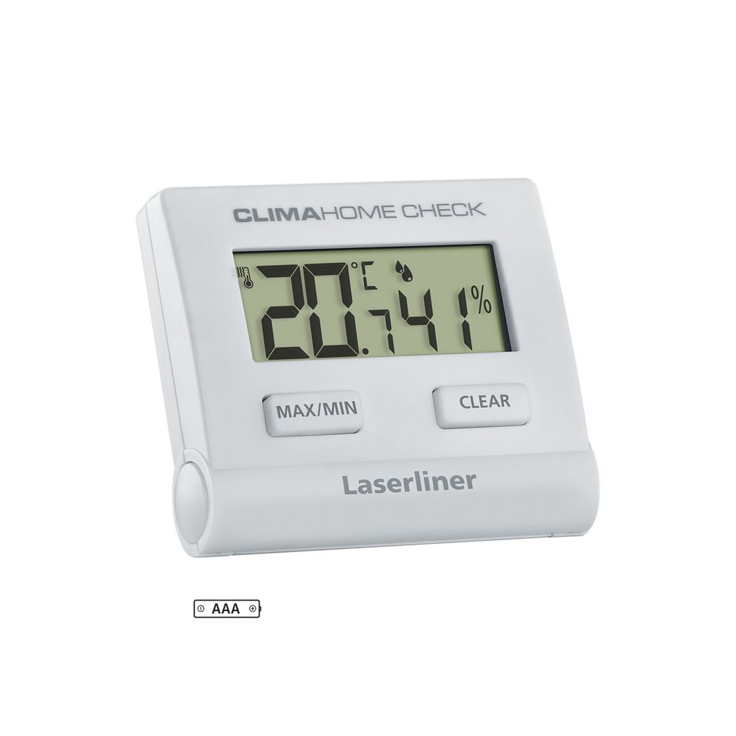 Digitales Hygrometer 'ClimaHome-Check' weiß inklusive Batterie