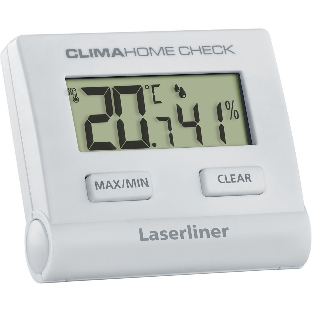 Digitales Hygrometer 'ClimaHome-Check' weiß inklusive Batterie