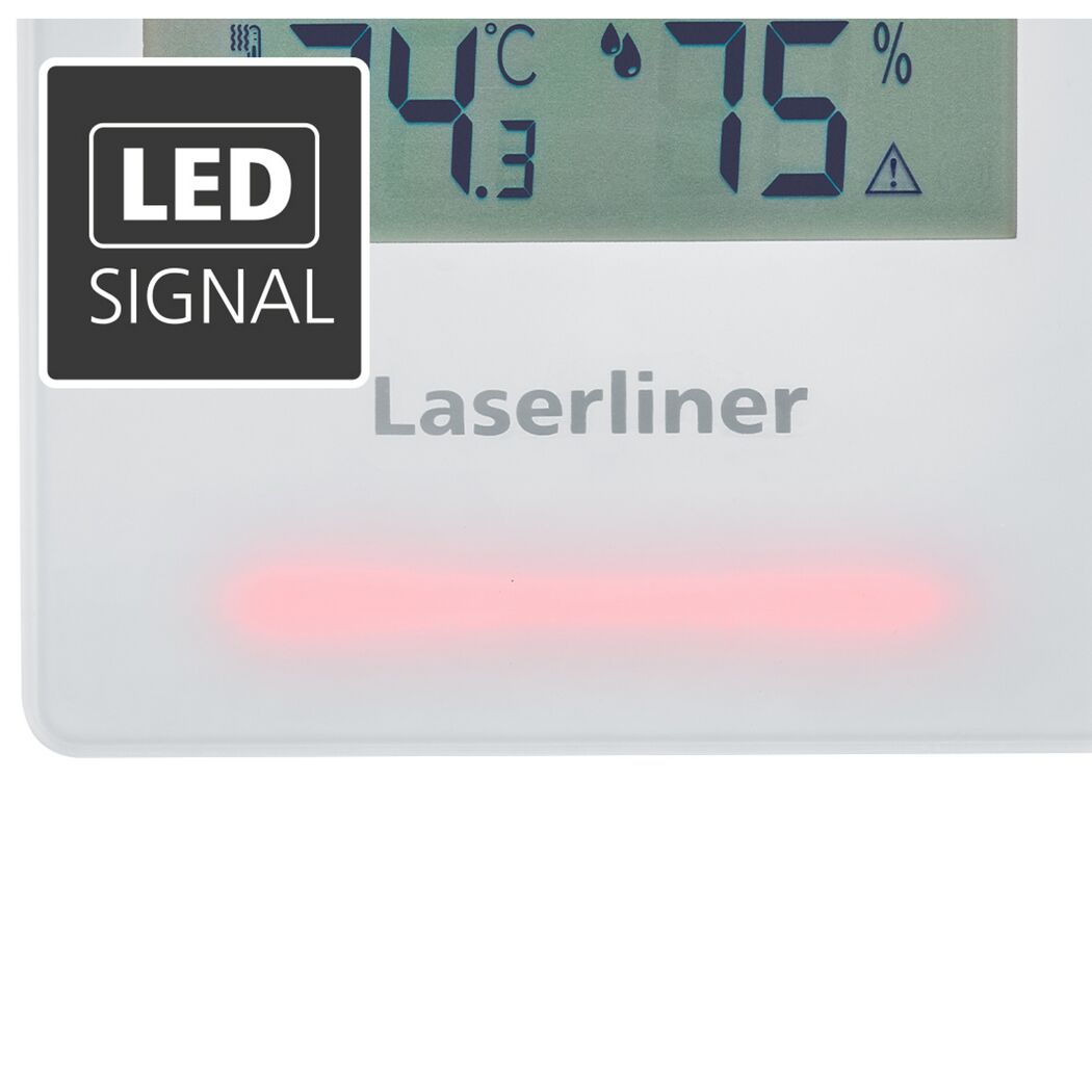 Digitales Hygrometer 'ClimaHome-Check Plus' weiß mit Lüftungsempfehlung