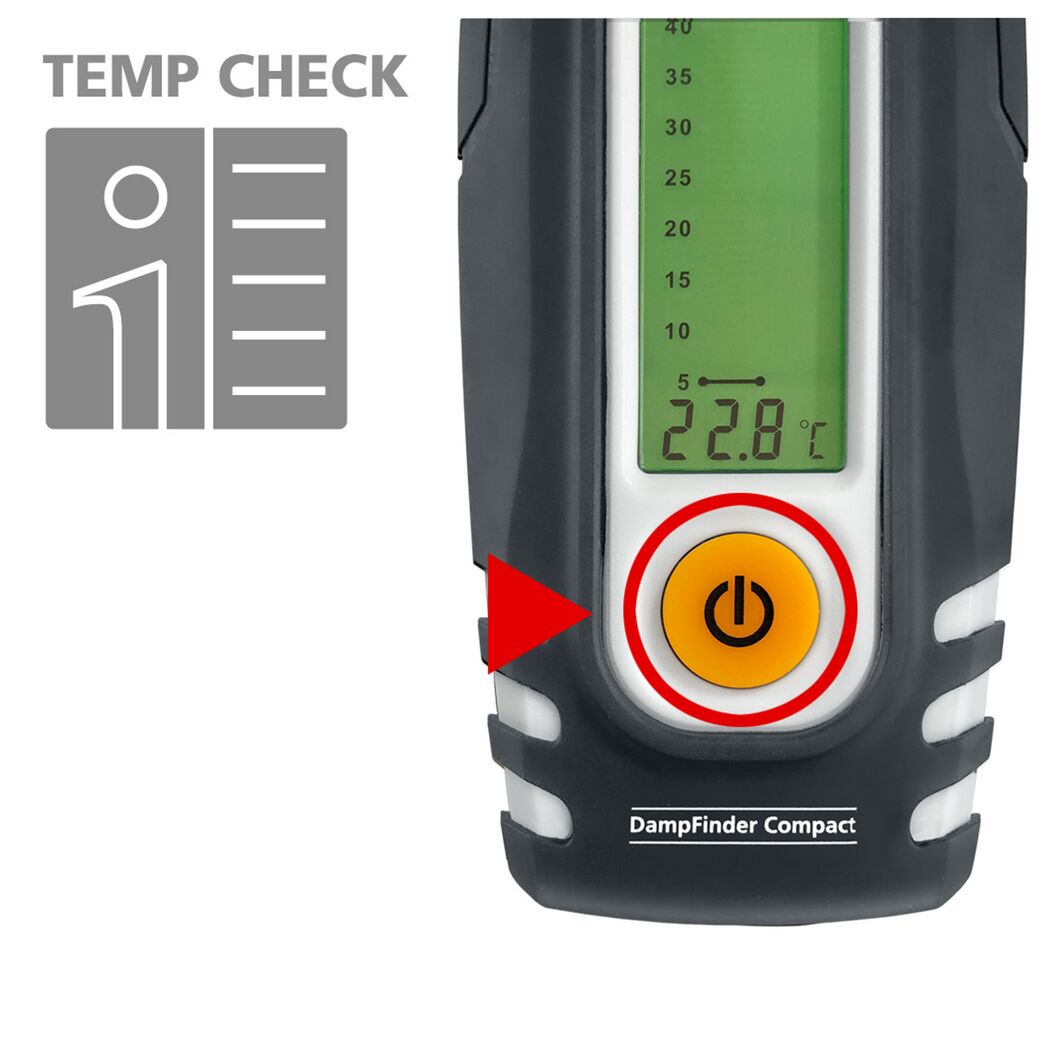Feuchtigkeitsmesser 'DampFinder Compact' für Holz und Baufeuchte